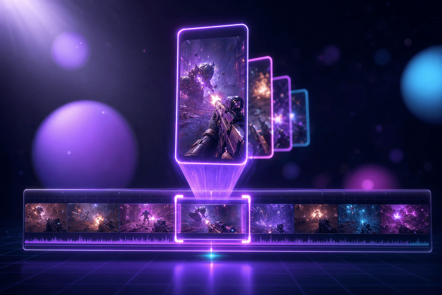 A Twitch stream sliced into multiple vertical clips ready to post
