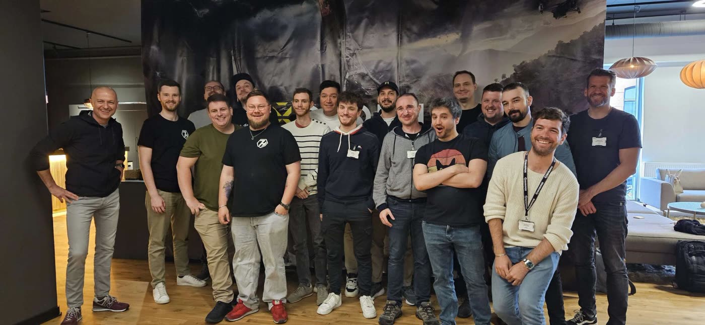 Fadi avec les créateurs invités par Sharkmob au playtest d'Exoborne à Malmö