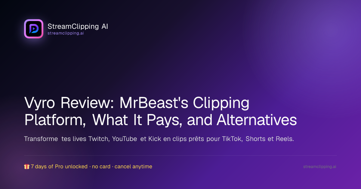 Vyro MrBeast clipping platform review, payouts, and alternatives compared for clippers
