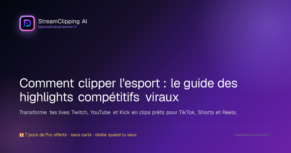 Highlights esport Valorant, LoL et CS2 découpés en clips verticaux 9:16 viraux