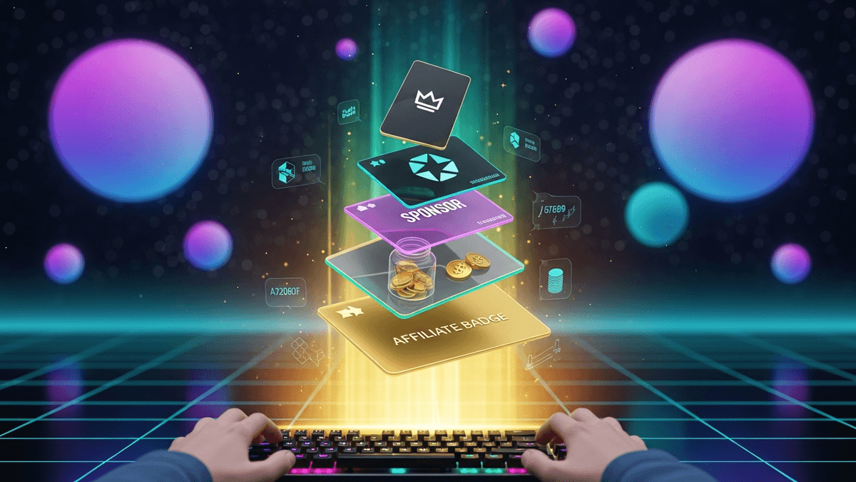 The 7 levers of Twitch monetization 2026 schematized