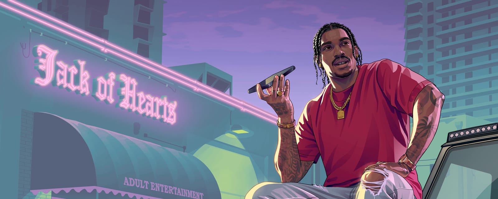 A Vice City street scene at night in an official Rockstar visual: the backdrop the RP scene has been waiting years for.